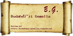 Budaházi Gemella névjegykártya